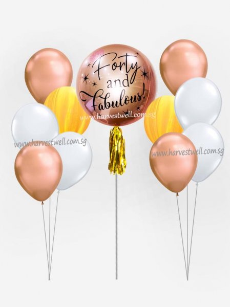 Personalize ORBZ Rose Gold ORBZ Balloon Bundle Set